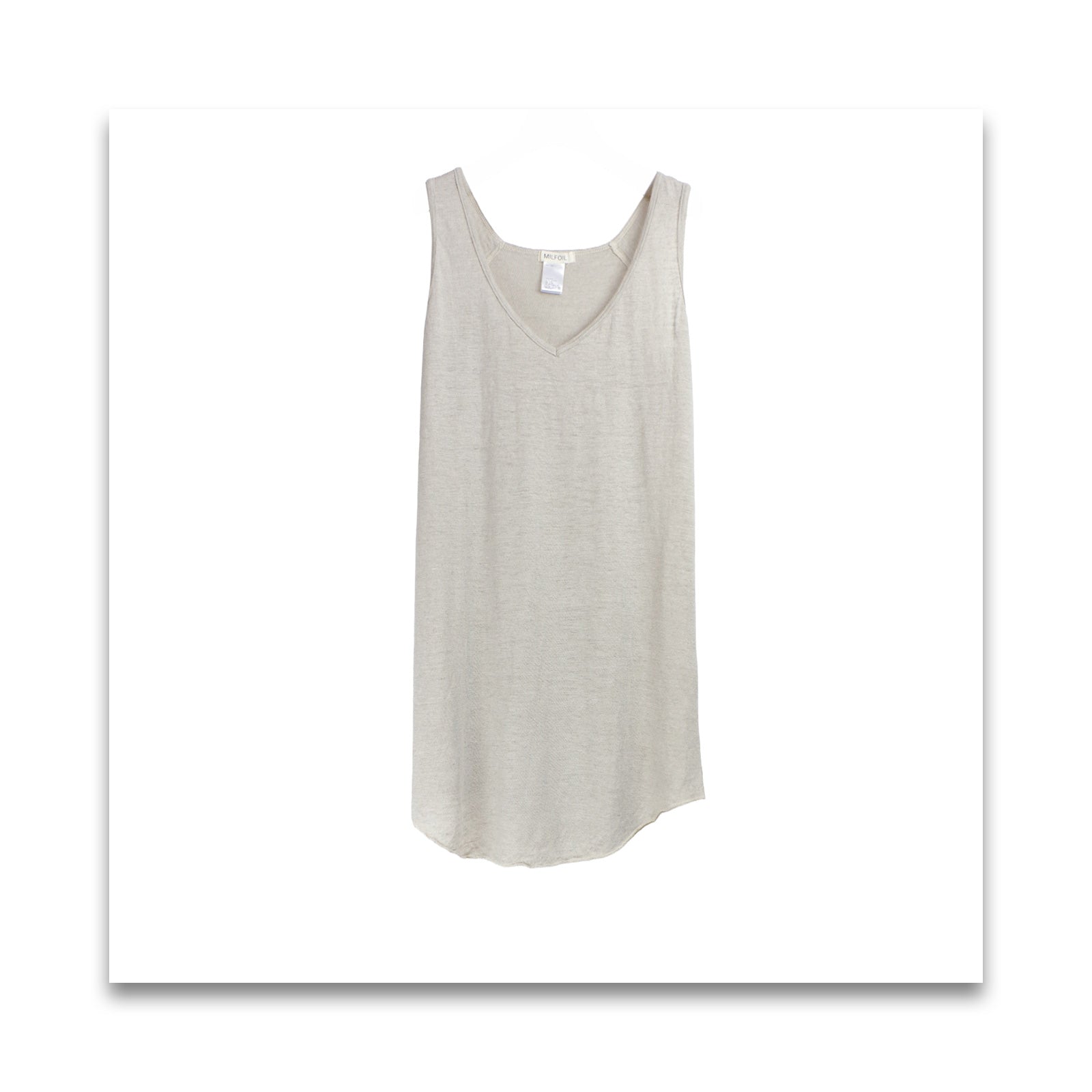 オーガニックリネン ノースリーブ チュニック-MILFOIL