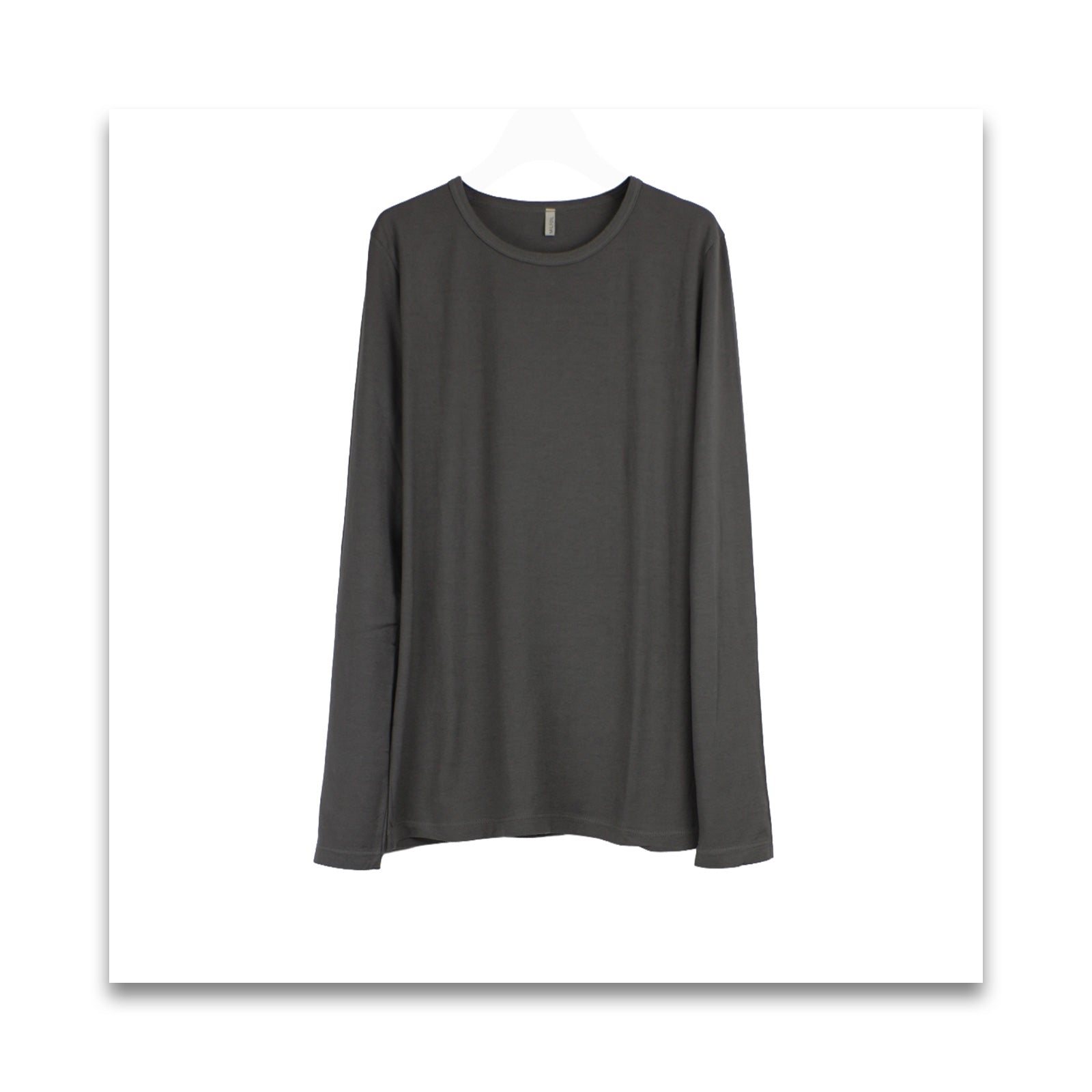 オーガニックコットン　天竺 クルー長袖T-MILFOIL