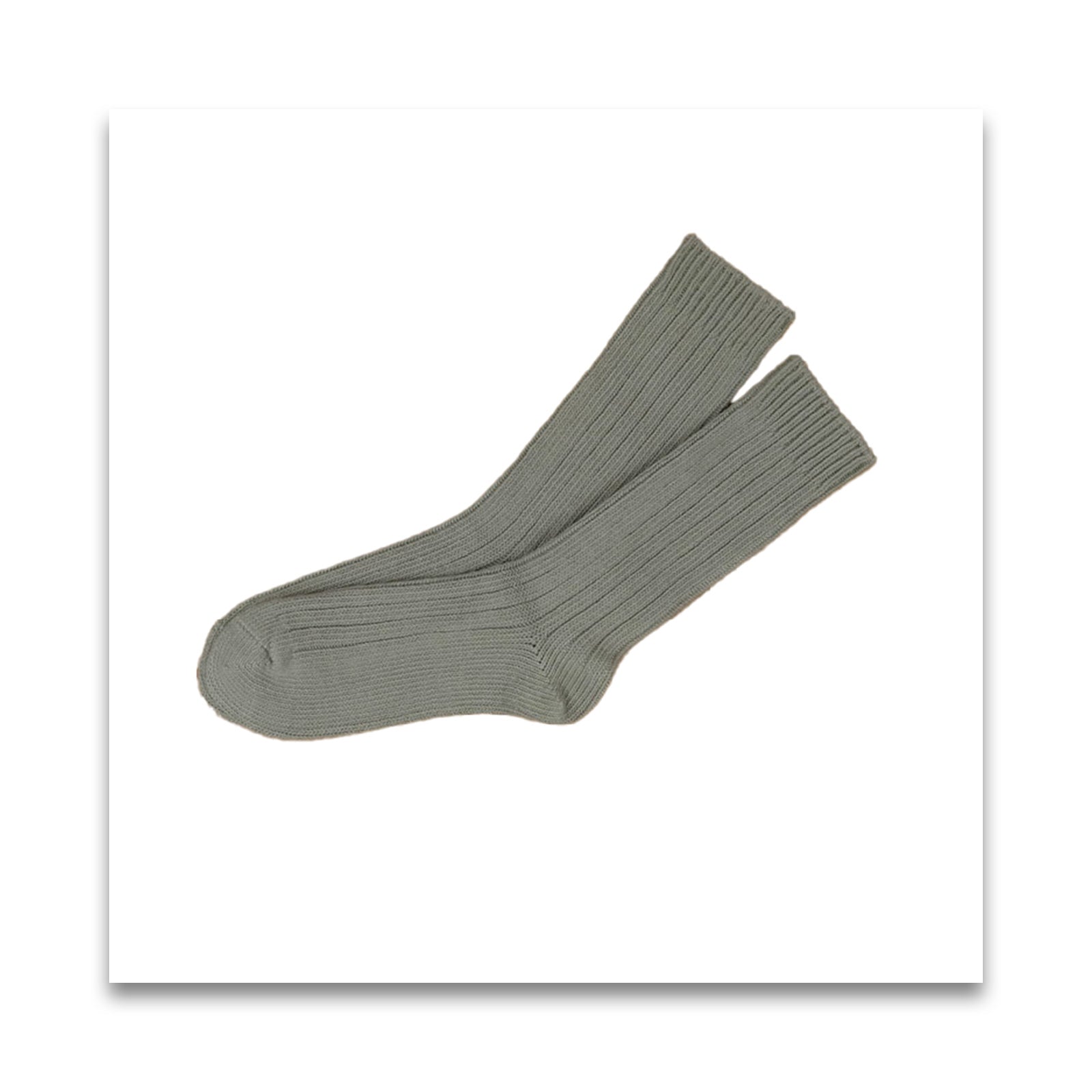 オーガニックコットン　men's リブ ソックス-MILFOIL
