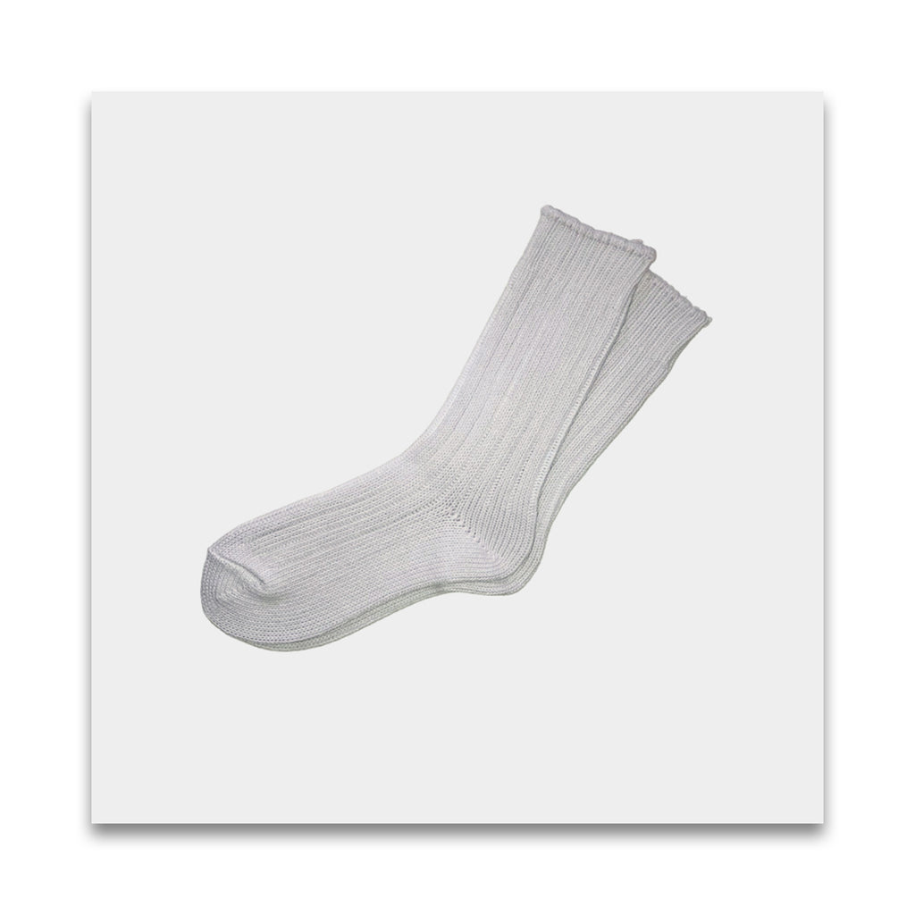 オーガニックコットン　men's リブ ソックス-MILFOIL