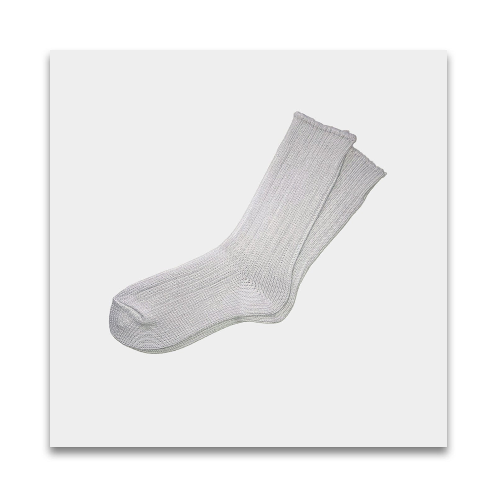 オーガニックコットン　men's リブ ソックス-MILFOIL