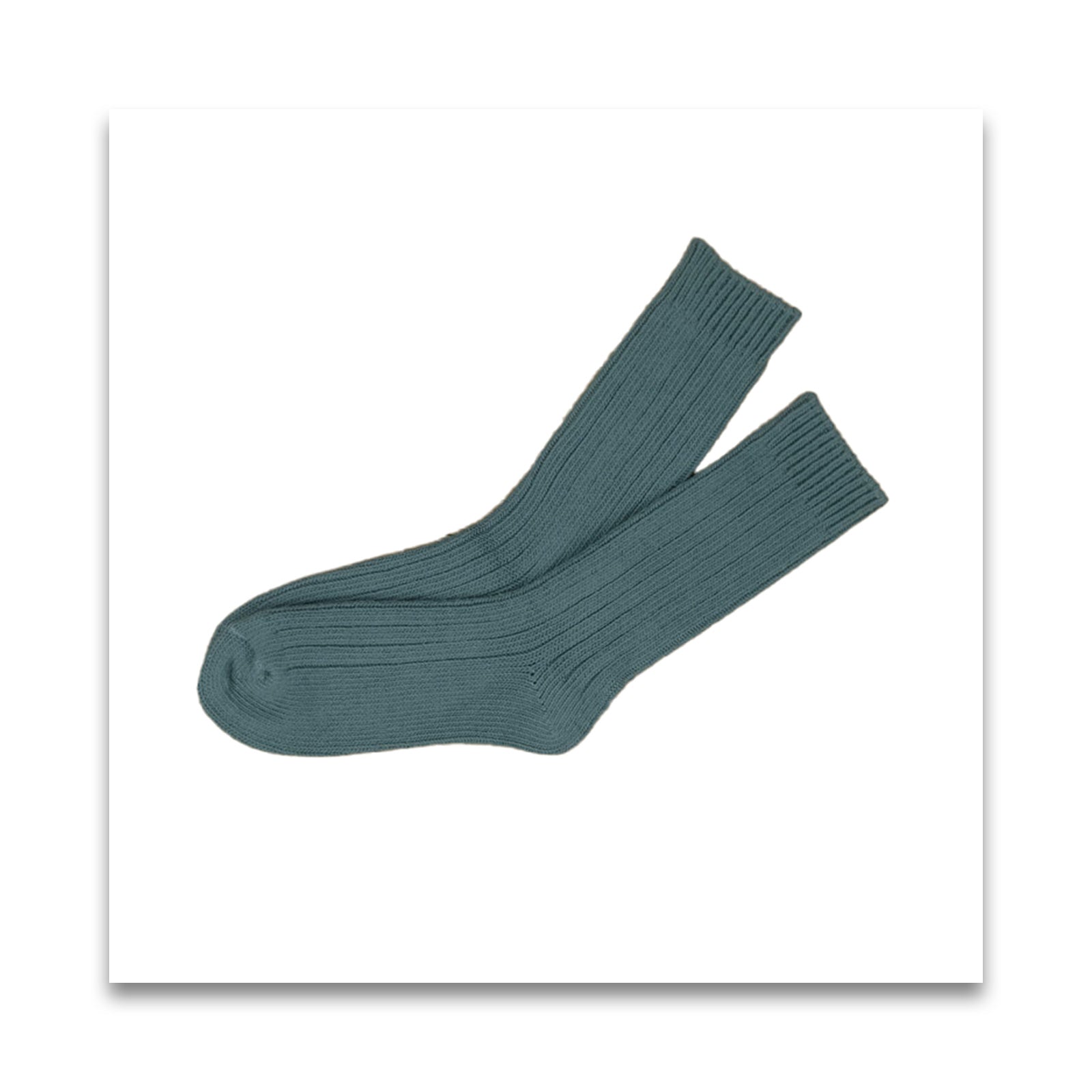 オーガニックコットン　men's リブ ソックス-MILFOIL